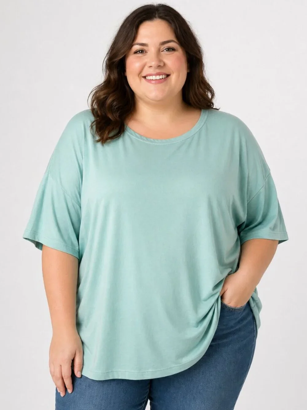✨2/$20 J. Jill Luxe Supima Elbow Sleeve Tee Short Sleeve Top Womens Plus Size 4X - Picture 1 of 12